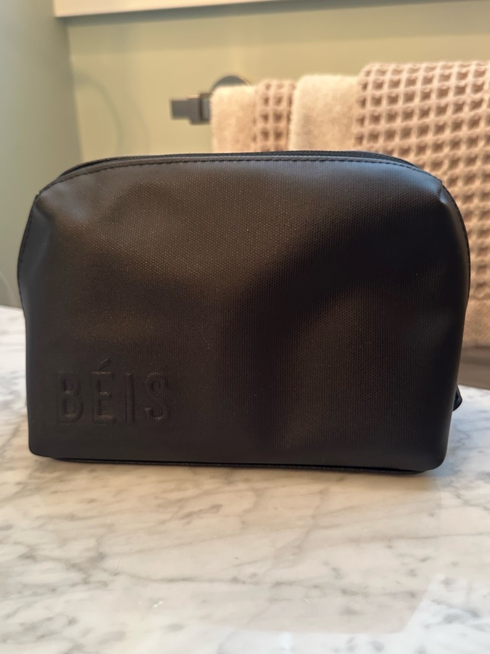 BEIS Black Travel Cosmetic Bag